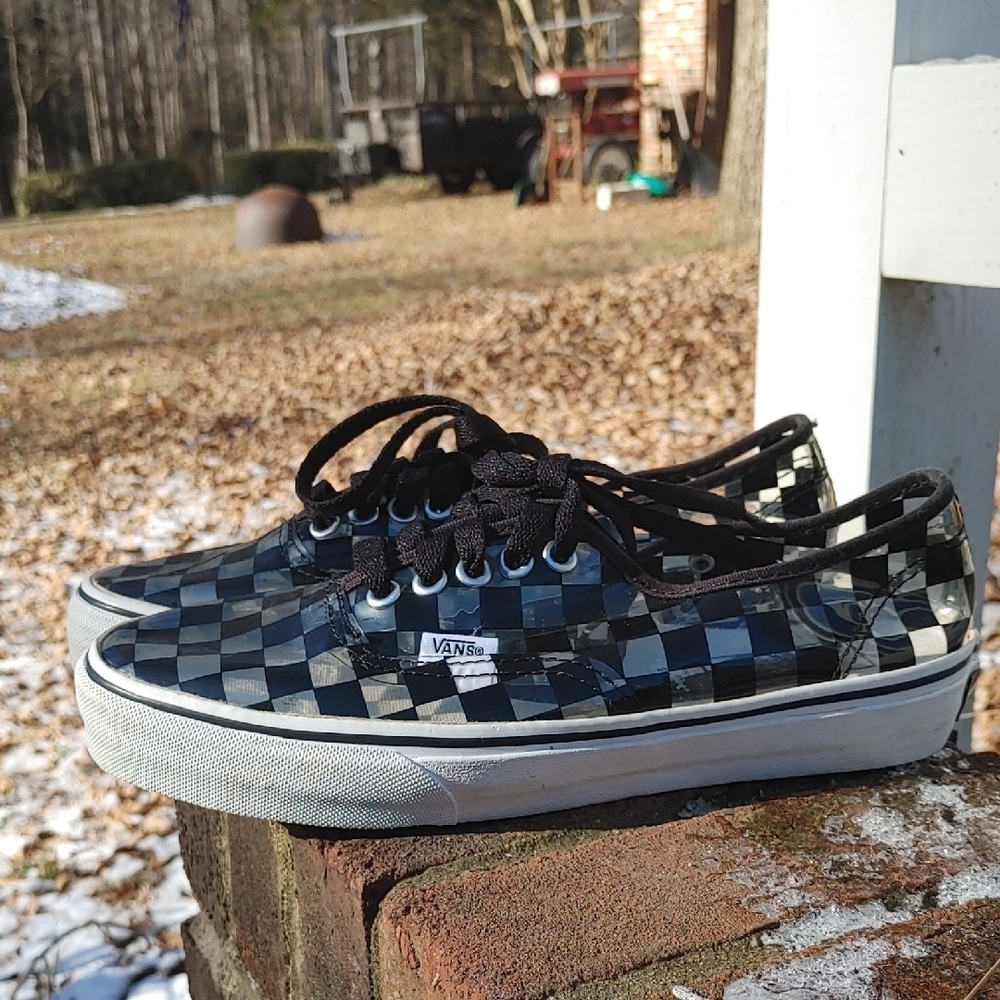 Vans Unisex Classic Rare Checkered Vinyl  See Through Sneaker Size 8